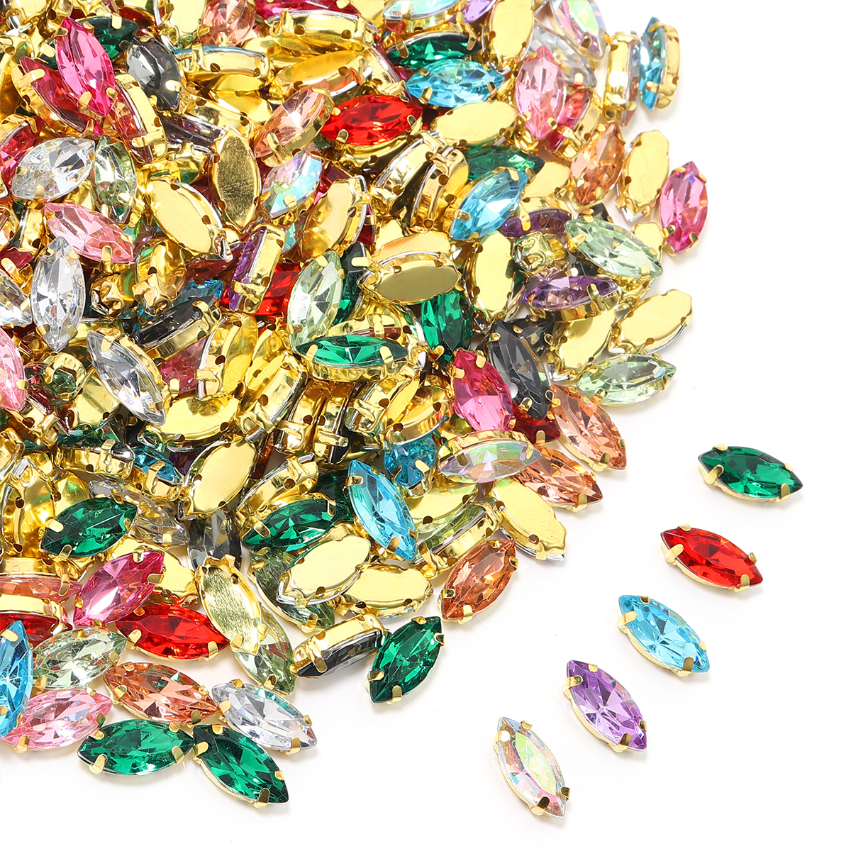 50pcs Horse Eye Shape Stainles – Sew On Rhinestone Bewertung und Preis