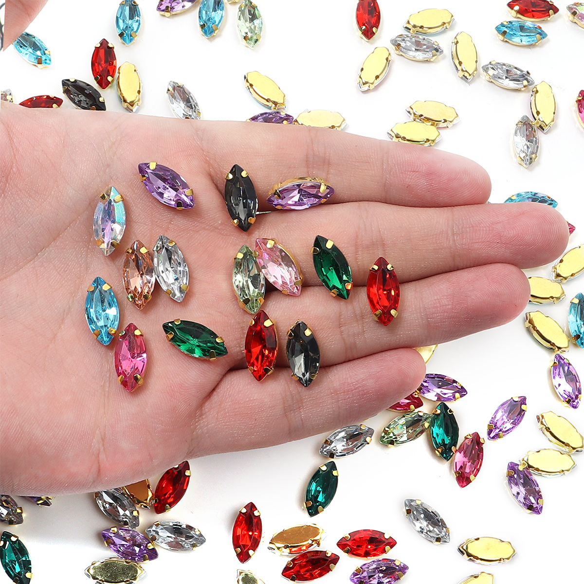 50pcs Horse Eye Shape Stainles – Sew On Rhinestone Bewertung und Preis