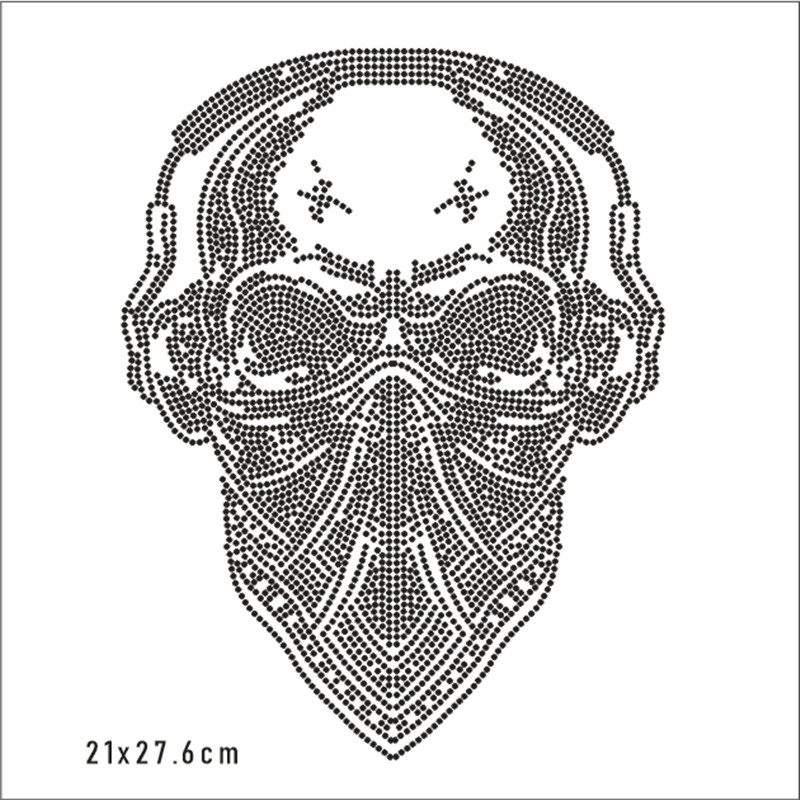 Skull Hotfix Strass Motif Cust – Hotfix Rhinestone Sheet Bewertung und Preis