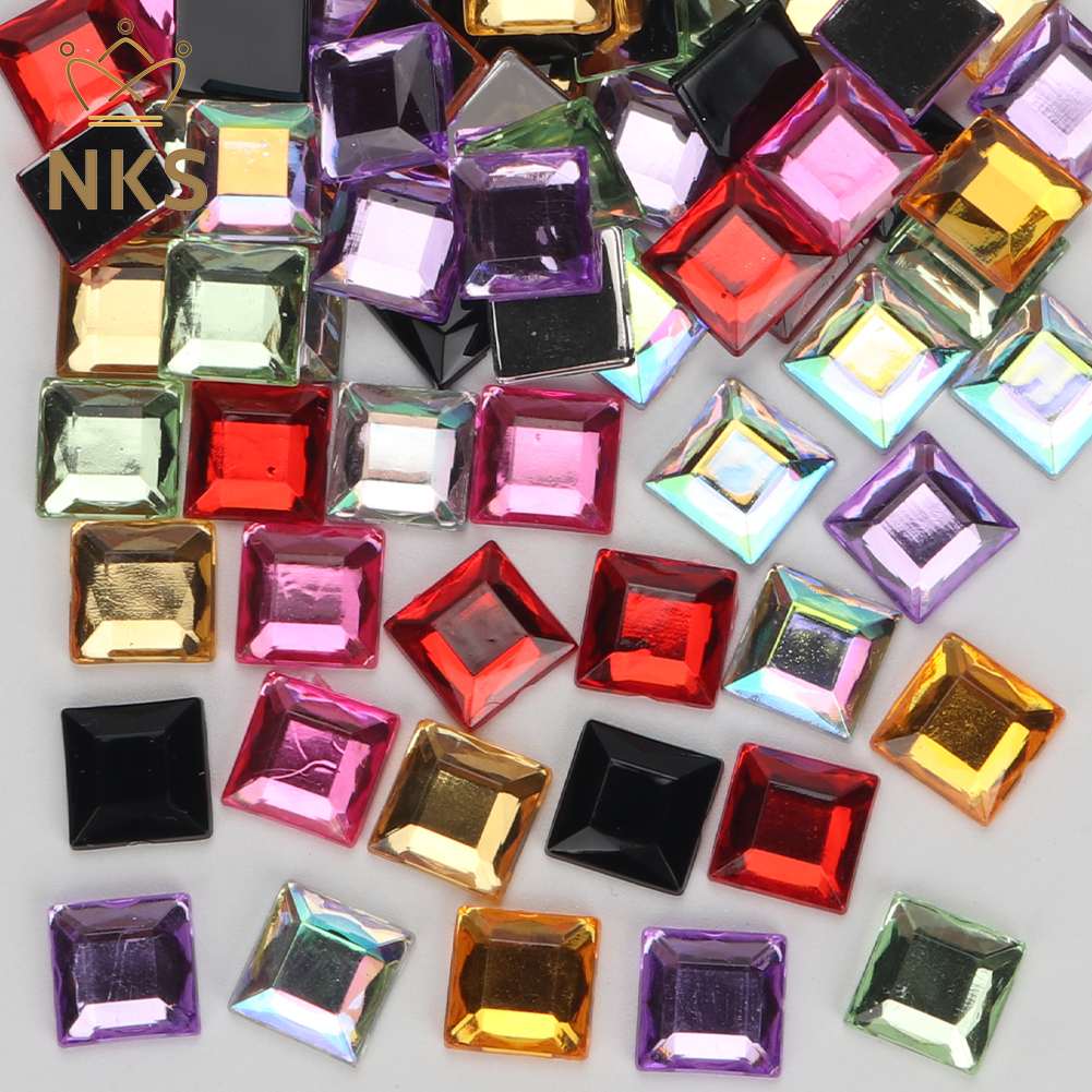 NKS 10mm 12mm Faceted Square C – Hotfix Rhinestone Sheet Bewertung und Preis