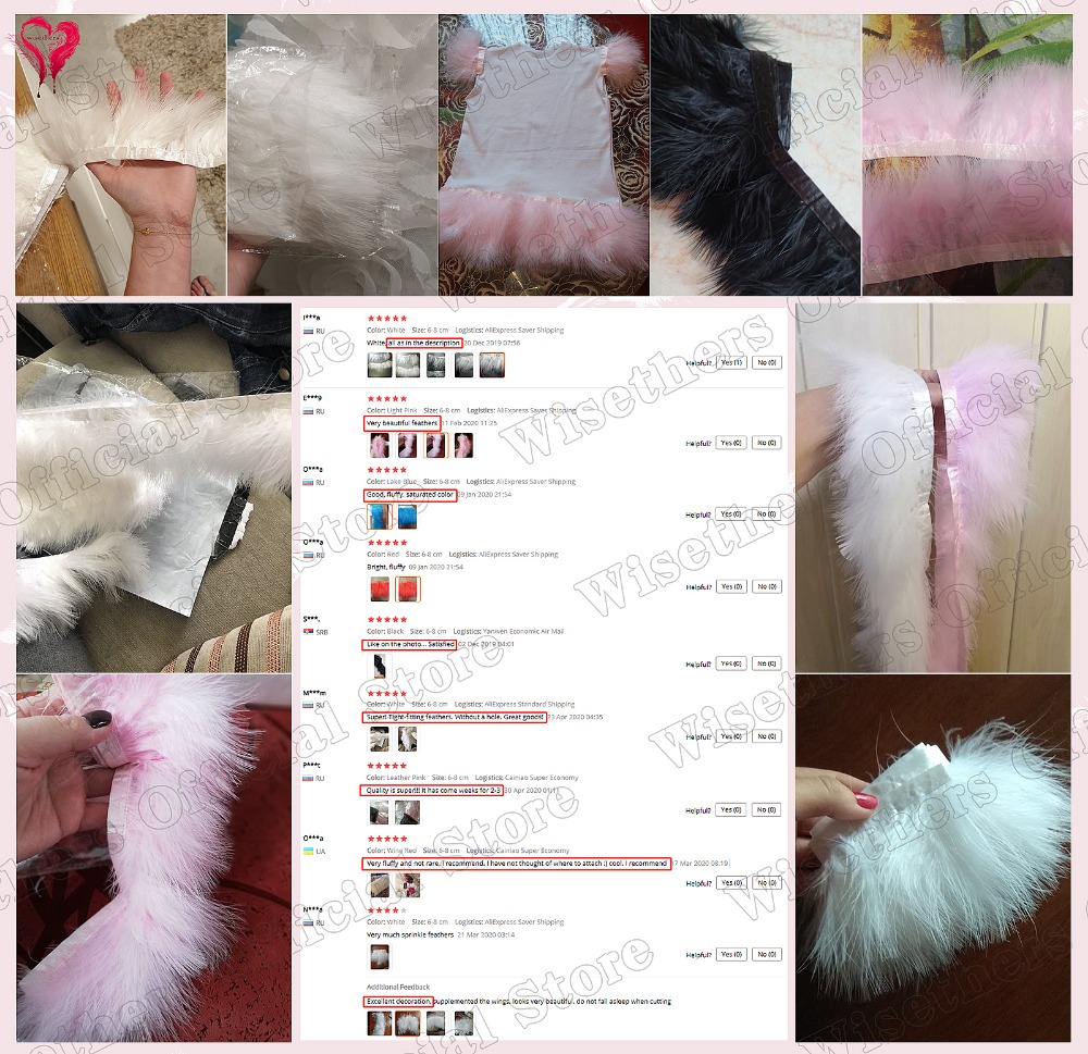1 Meter Fancy Soft Fluffy Dyed – Feather Trim Marabou Bewertung und Preis