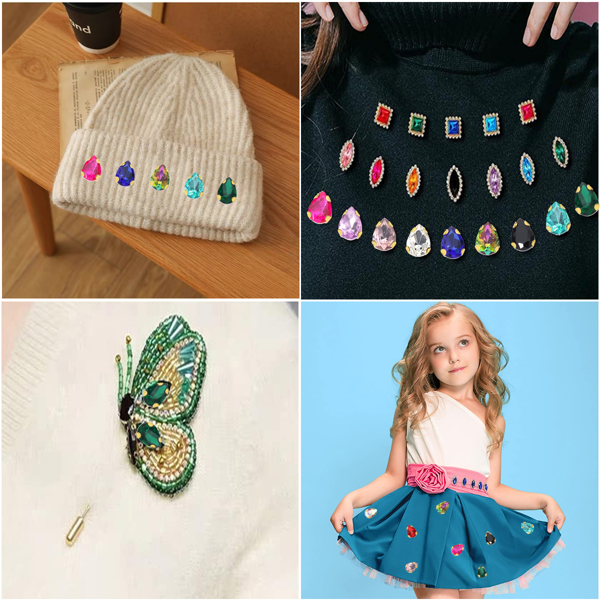 50pcs Colorful Sew-on Claw Rhi – Sew On Rhinestone Bewertung und Preis