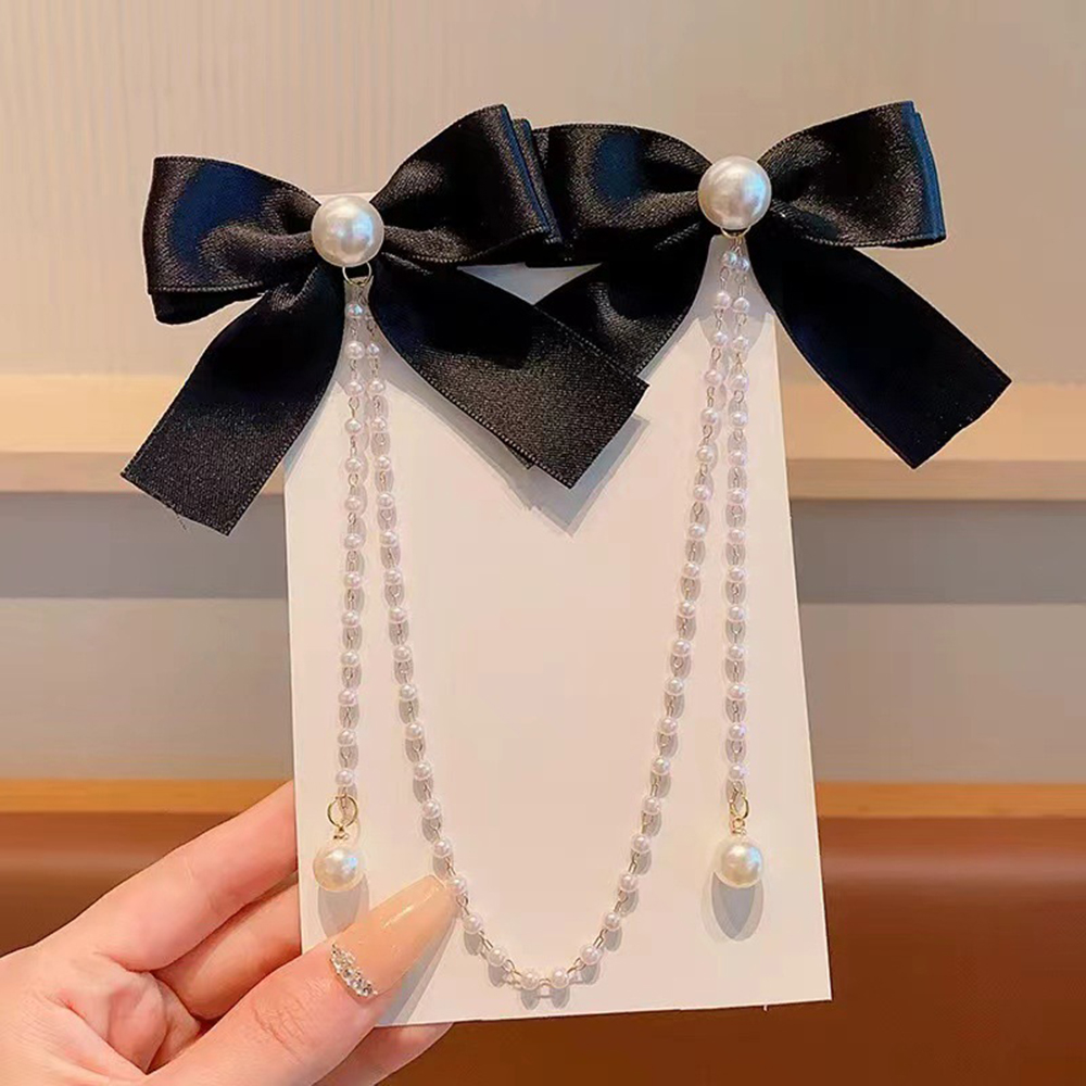 Children's Bow Hair Clip Baby  – Pearl Trim Chain Bewertung und Preis