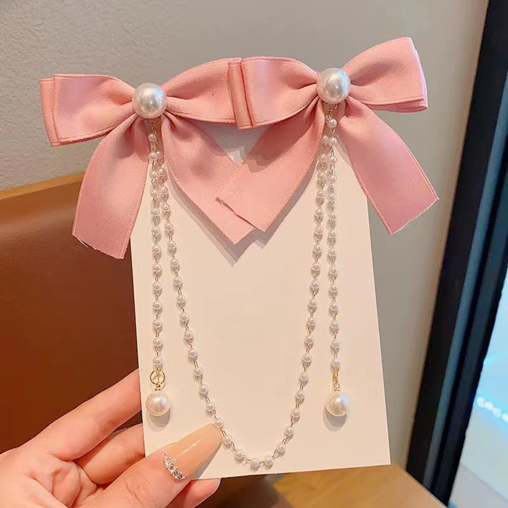 Children's Bow Hair Clip Baby  – Pearl Trim Chain Bewertung und Preis