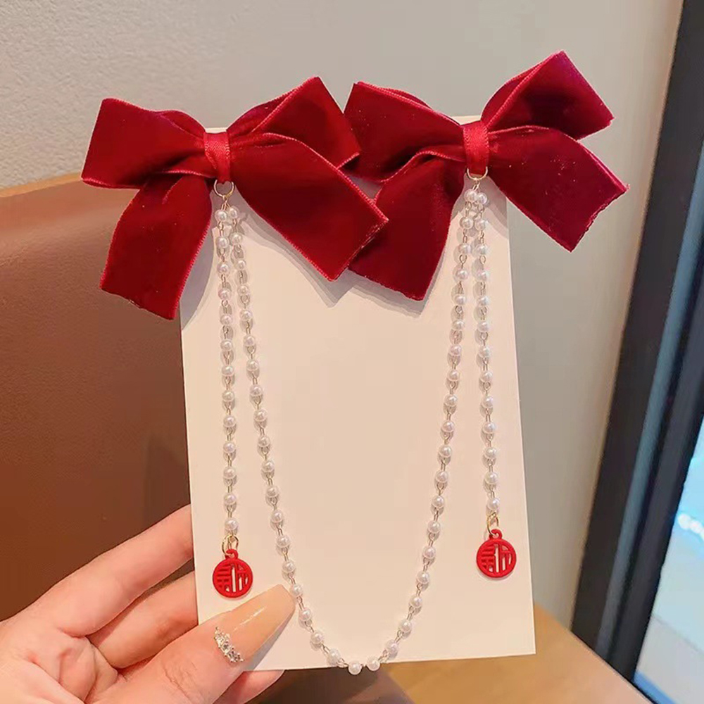 Children's Bow Hair Clip Baby  – Pearl Trim Chain Bewertung und Preis