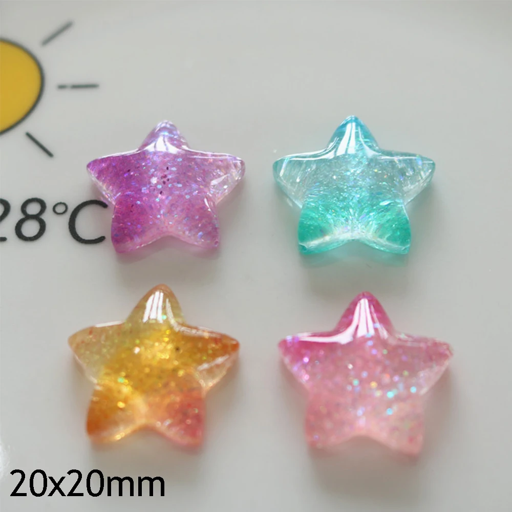 10PCS Gradient Star Series Res – Christmas Craft Embellishment Bewertung und Preis