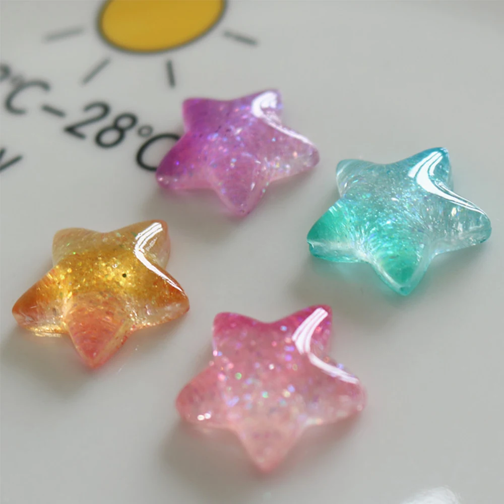 10PCS Gradient Star Series Res – Christmas Craft Embellishment Bewertung und Preis