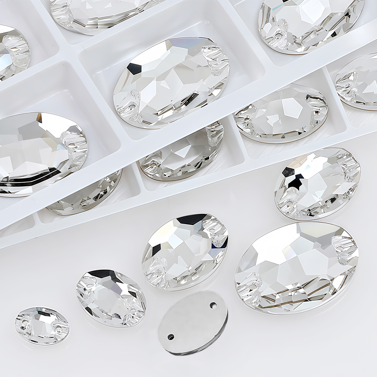 Oval Ellipse Crystal Clear Gla – Sew On Rhinestone Bewertung und Preis