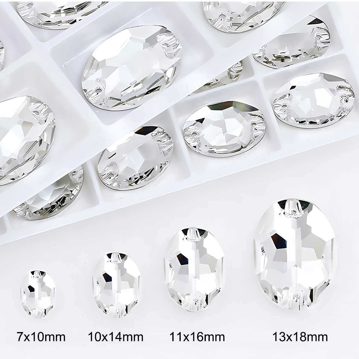 Oval Ellipse Crystal Clear Gla – Sew On Rhinestone Bewertung und Preis