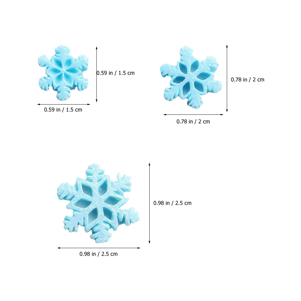 50Pcs Mini Resin Snowflake Orn – Christmas Craft Embellishment Bewertung und Preis
