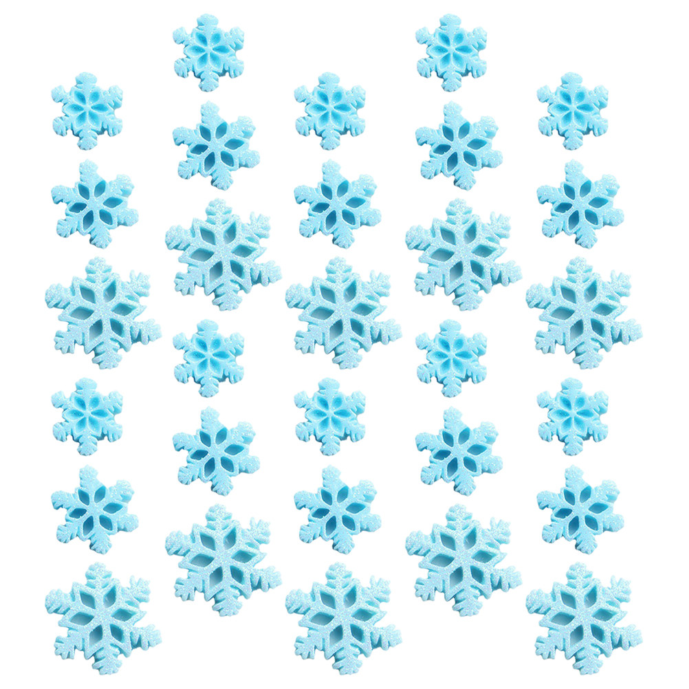 50Pcs Mini Resin Snowflake Orn – Christmas Craft Embellishment Bewertung und Preis