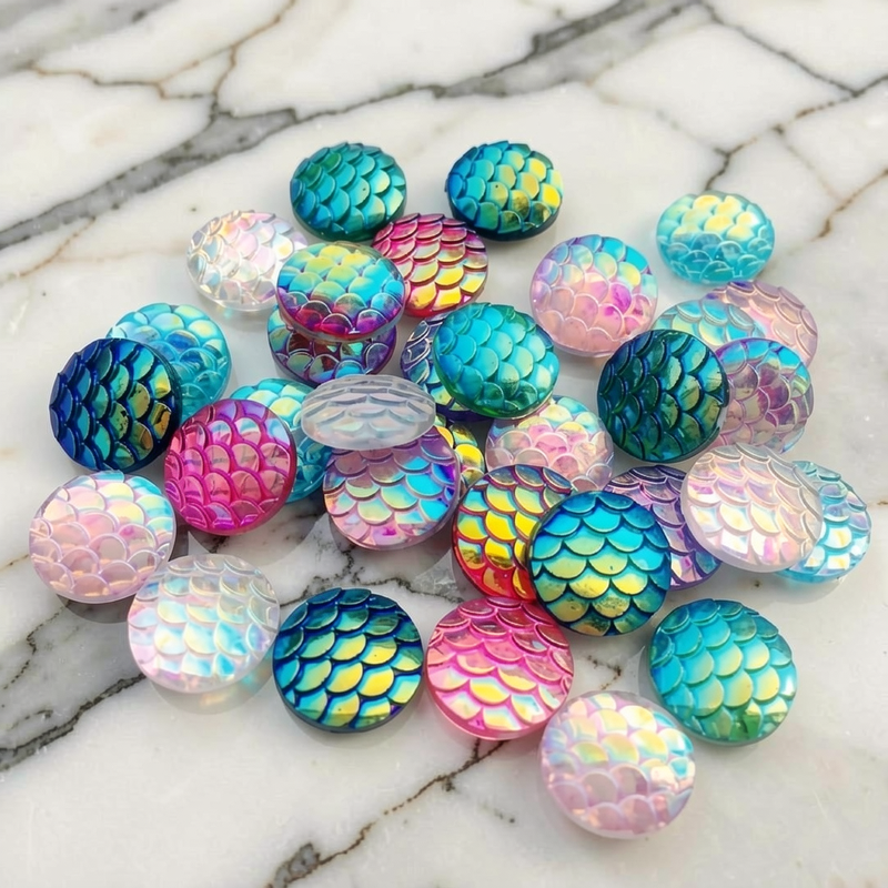 80pcs 12mm Mermaid Fish Scale  – Embellishment Glue Craft Bewertung und Preis