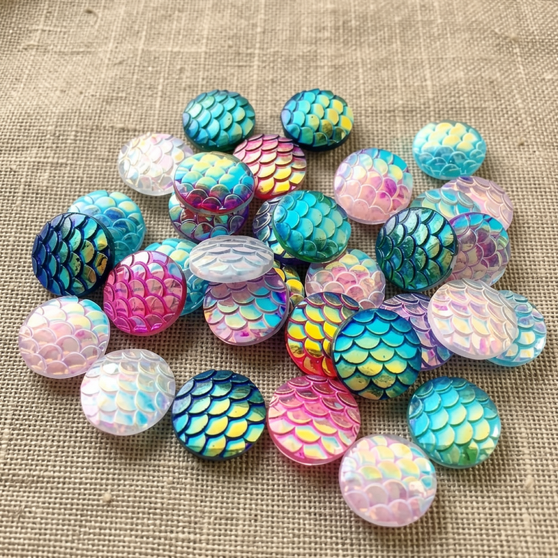 80pcs 12mm Mermaid Fish Scale  – Embellishment Glue Craft Bewertung und Preis
