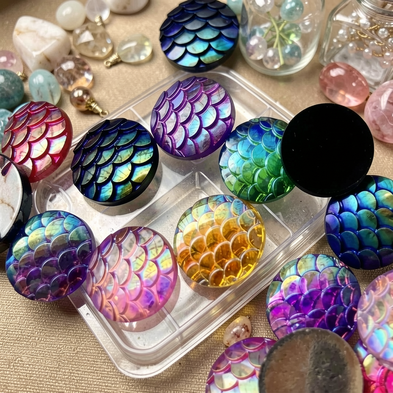 80pcs 12mm Mermaid Fish Scale  – Embellishment Glue Craft Bewertung und Preis