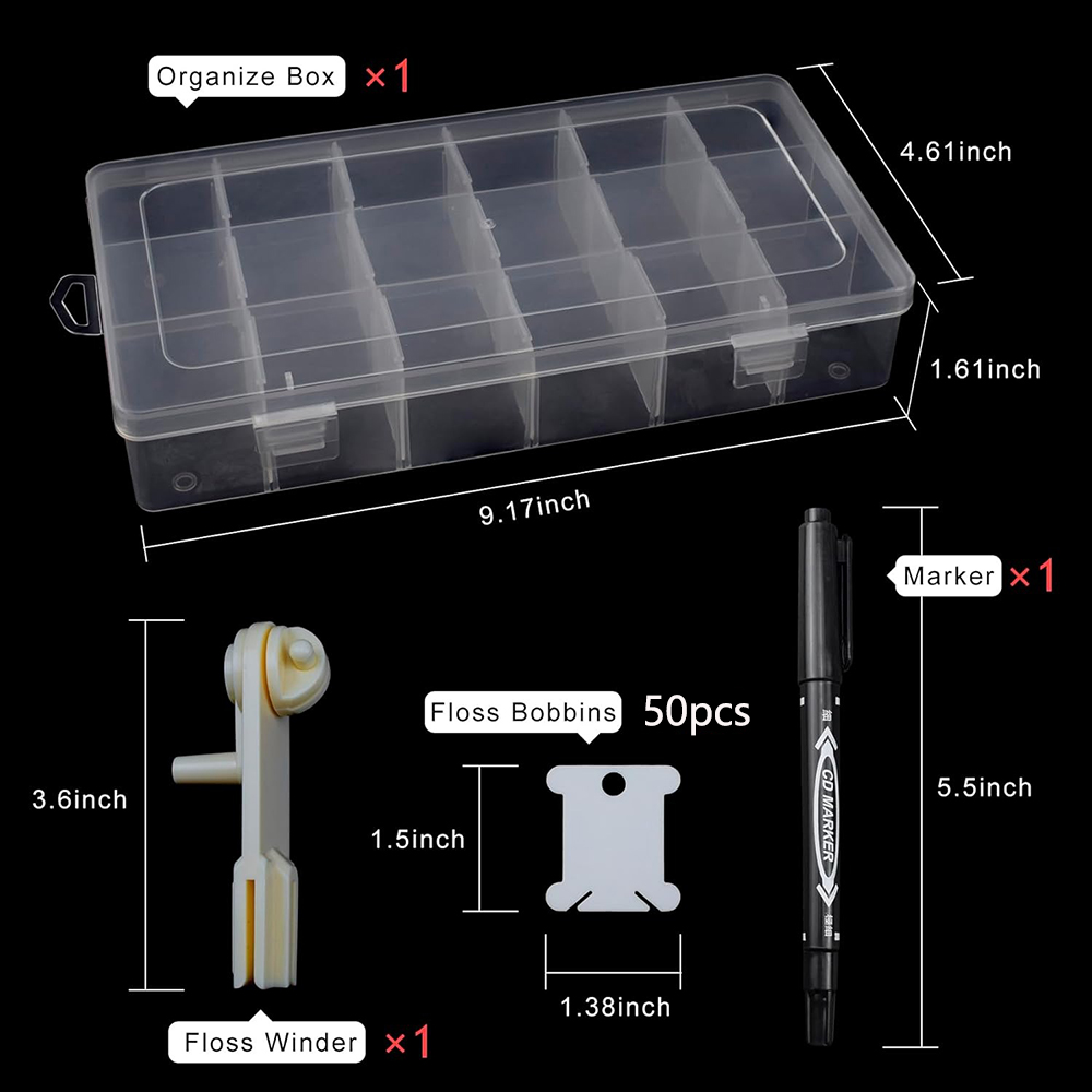 Embroidery Floss Organizer 18  – Craft Embellishment Storage Bewertung und Preis