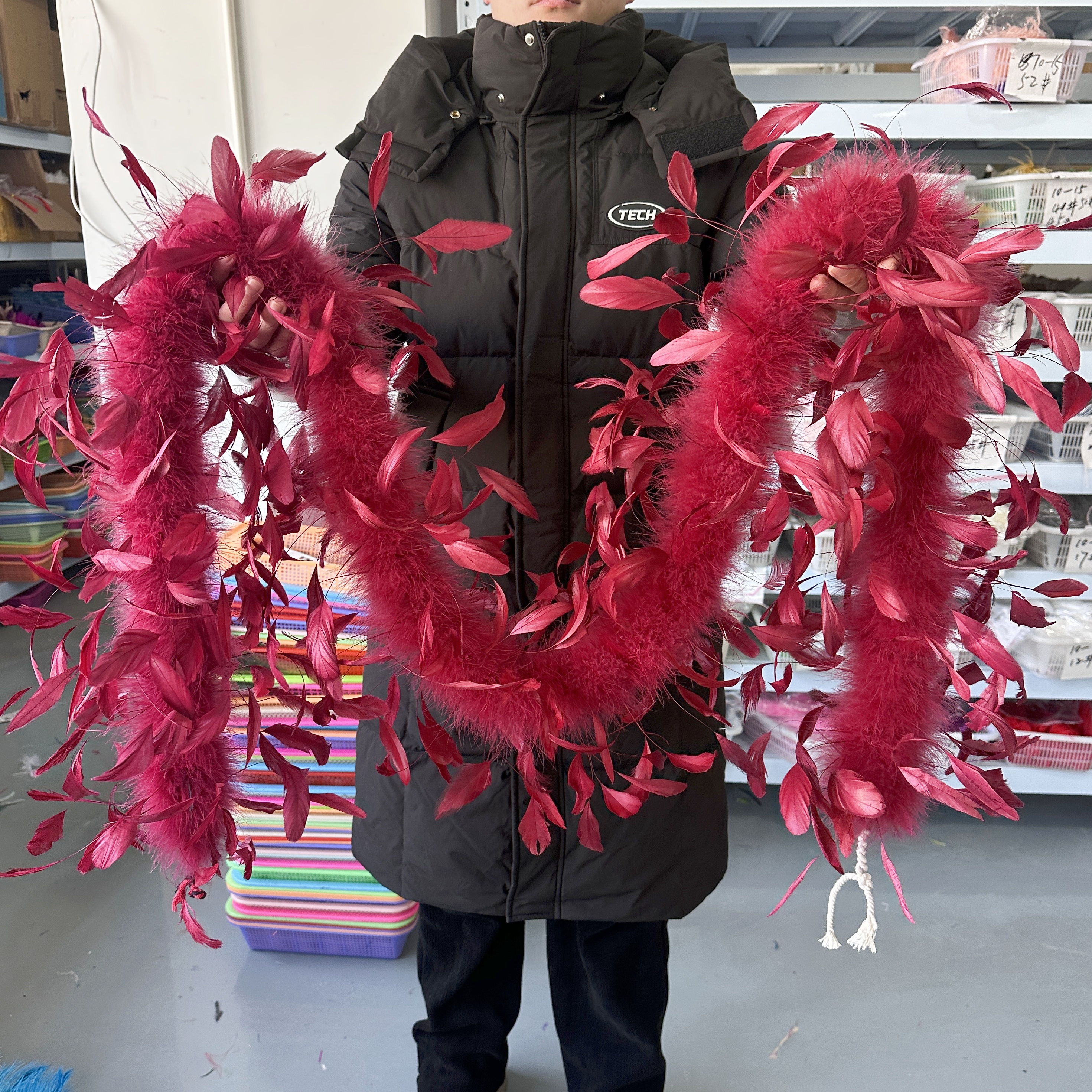2Meter Burgundy Turkey Marabou – Feather Trim Marabou Bewertung und Preis
