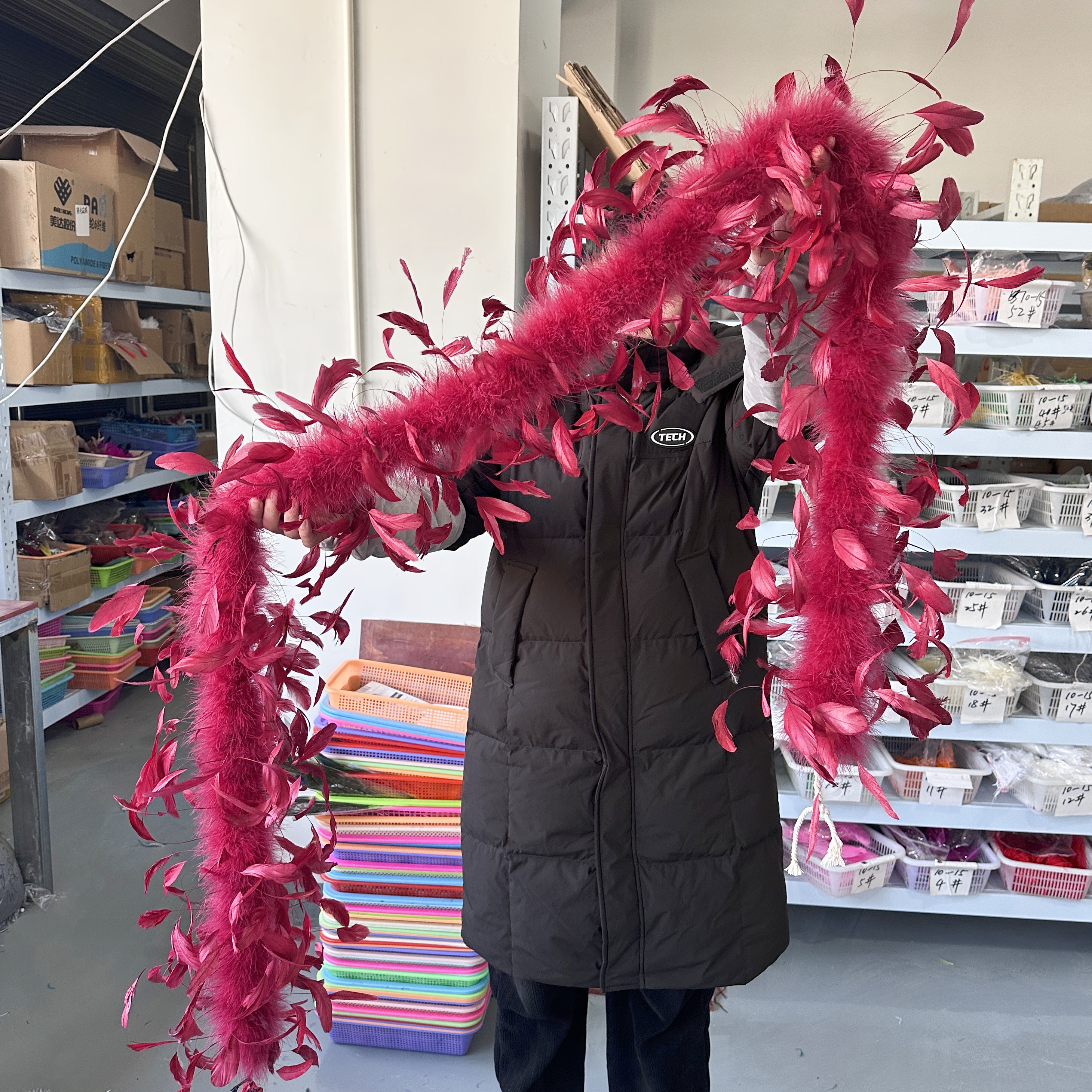 2Meter Burgundy Turkey Marabou – Feather Trim Marabou Bewertung und Preis