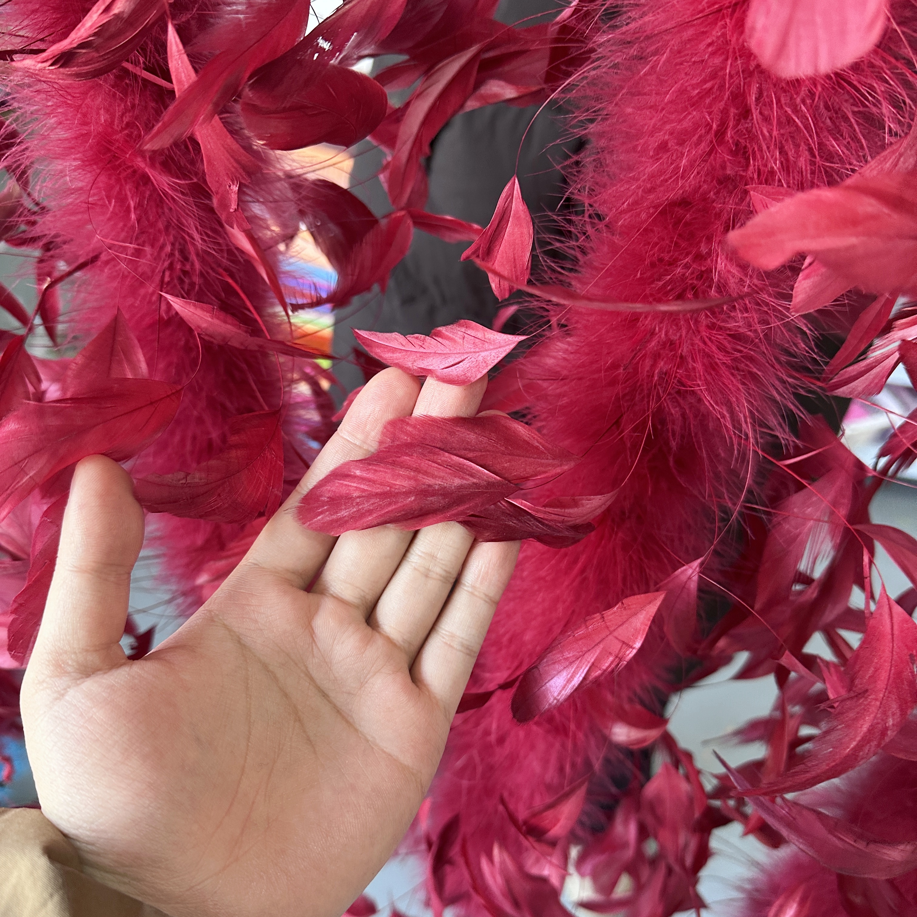 2Meter Burgundy Turkey Marabou – Feather Trim Marabou Bewertung und Preis