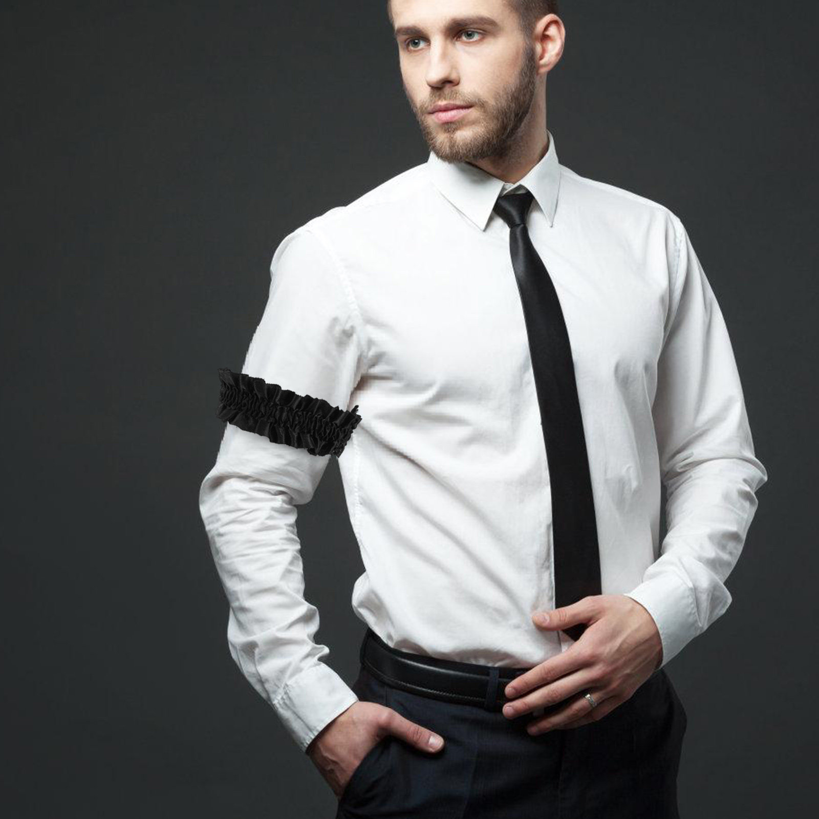 3Pairs Men's Satin Sleeve Gart – Elastic Lace Trim Bewertung und Preis