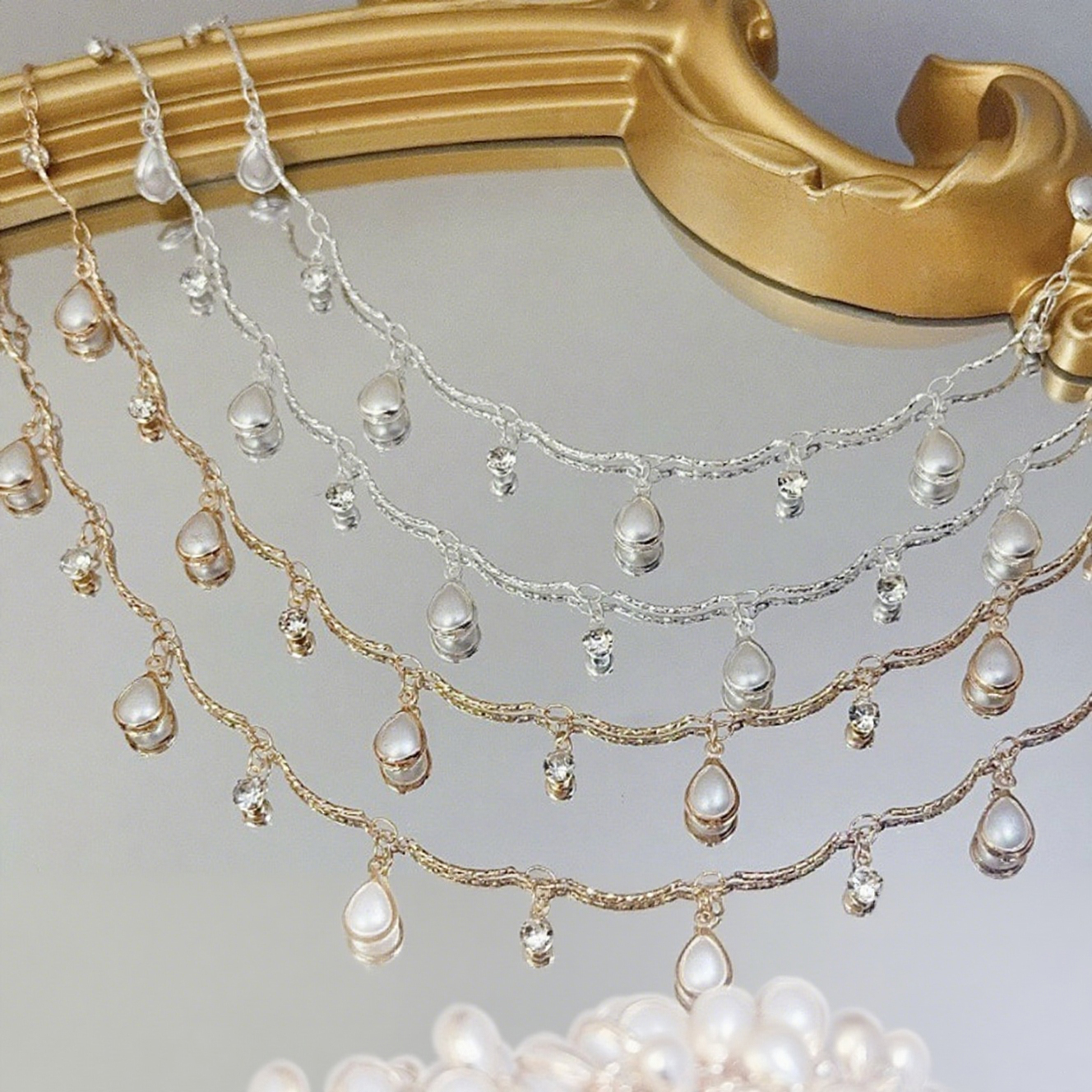 0.5/1/2M Exquisite Curved Stic – Pearl Trim Chain Bewertung und Preis