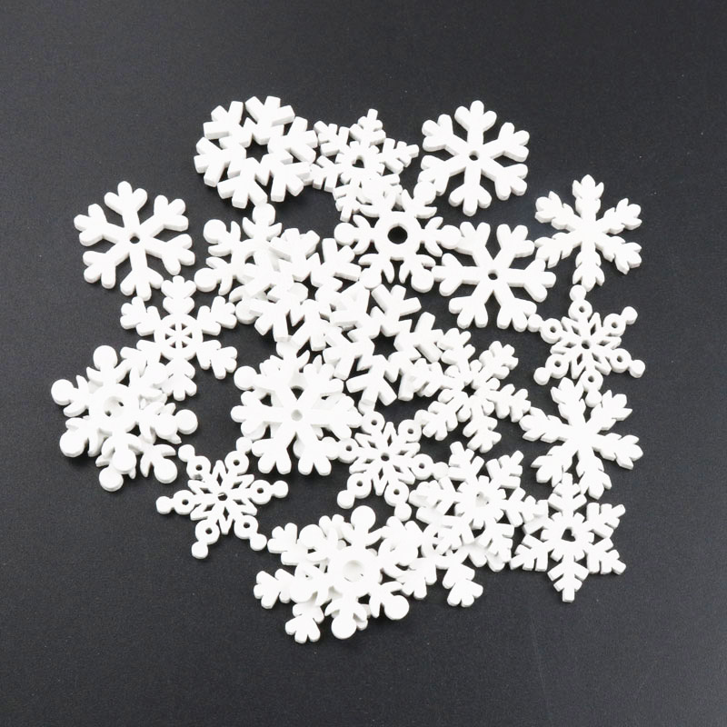 20Pcs Wooden Christmas Snowfla – Christmas Craft Embellishment Bewertung und Preis