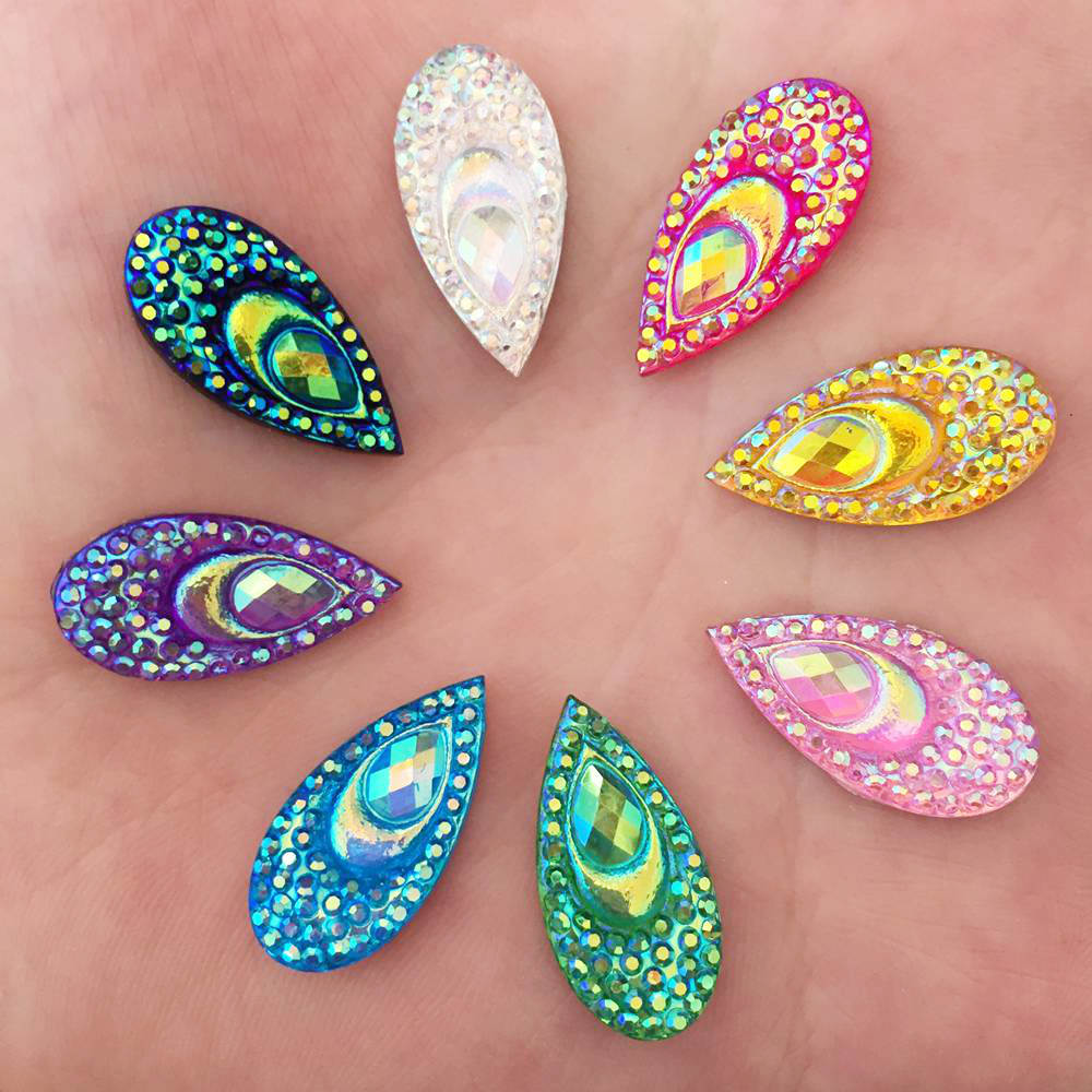 40PCS Resin 10*20mm Teardrop P – Embellishment Glue Craft Bewertung und Preis