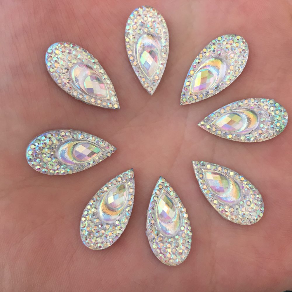 40PCS Resin 10*20mm Teardrop P – Embellishment Glue Craft Bewertung und Preis