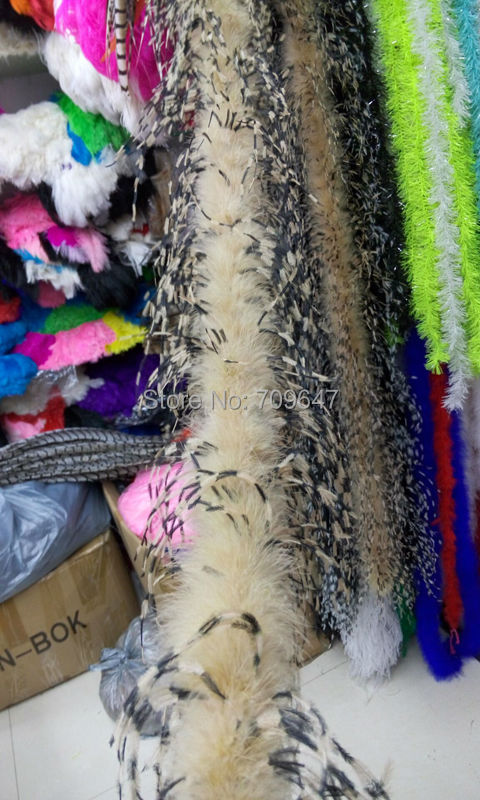 2Yards/lot Luxury Khaki&BLACK& – Feather Trim Marabou Bewertung und Preis
