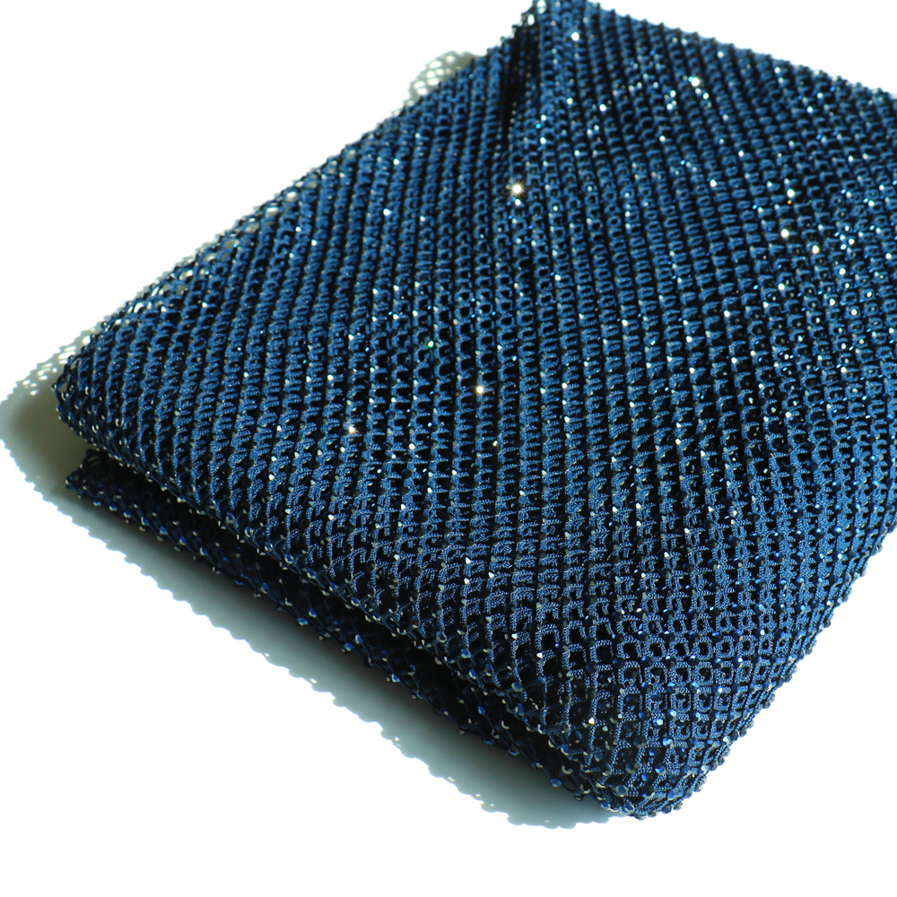 SS10 Rhinestones Mesh Navy Col – Crystal Mesh Fabric Bewertung und Preis