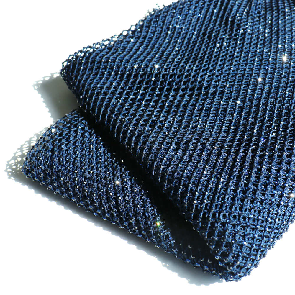 SS10 Rhinestones Mesh Navy Col – Crystal Mesh Fabric Bewertung und Preis