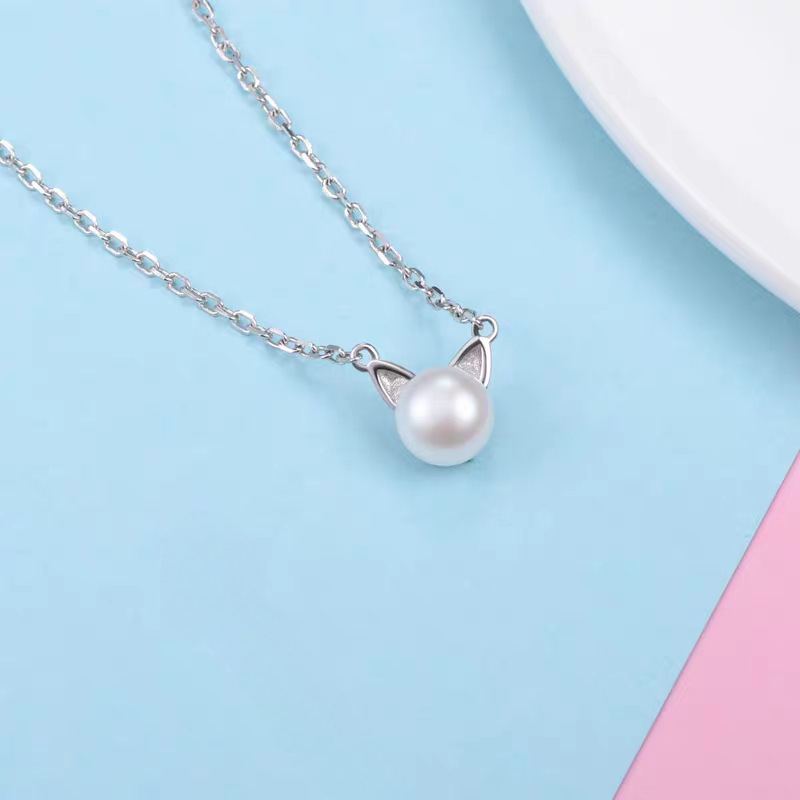 Fashion 925 Sterling Silver Je – Pearl Trim Chain Bewertung und Preis