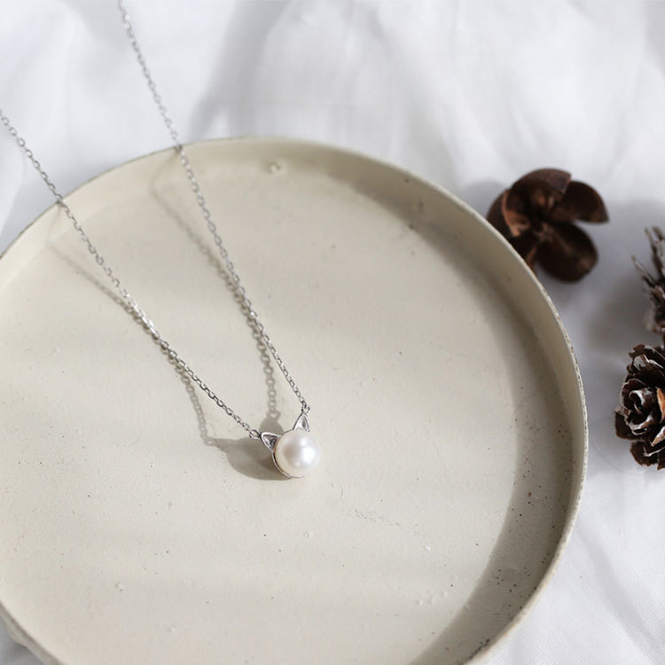 Fashion 925 Sterling Silver Je – Pearl Trim Chain Bewertung und Preis