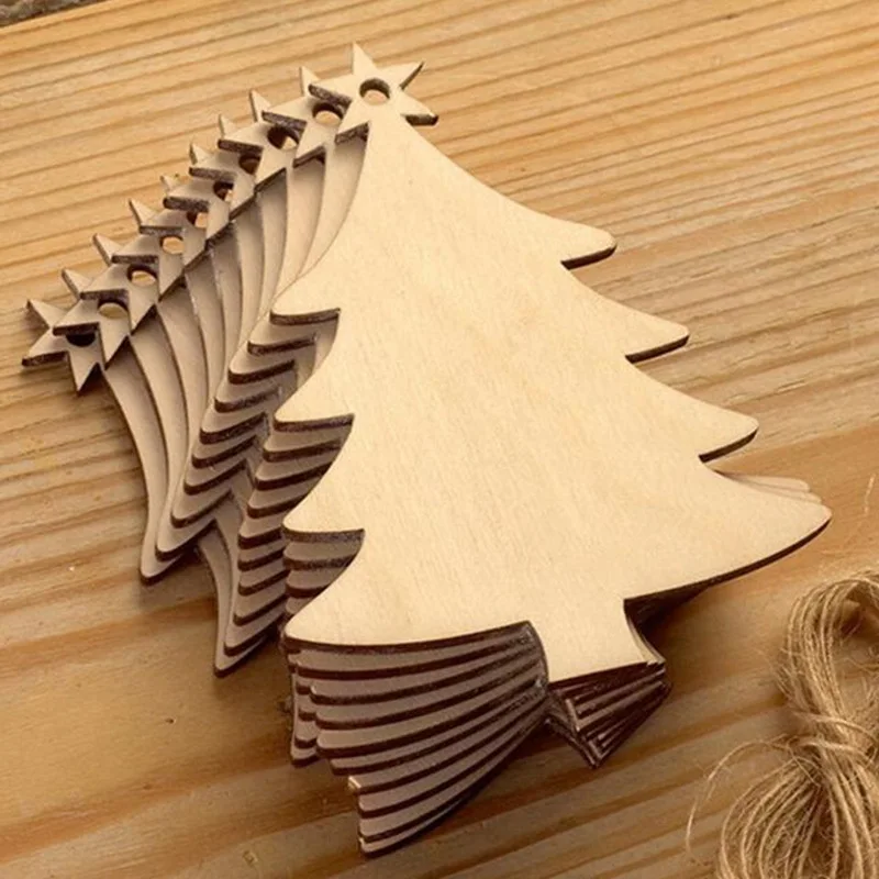 10PCS Wooden Tree Bell Deer Un – Christmas Craft Embellishment Bewertung und Preis