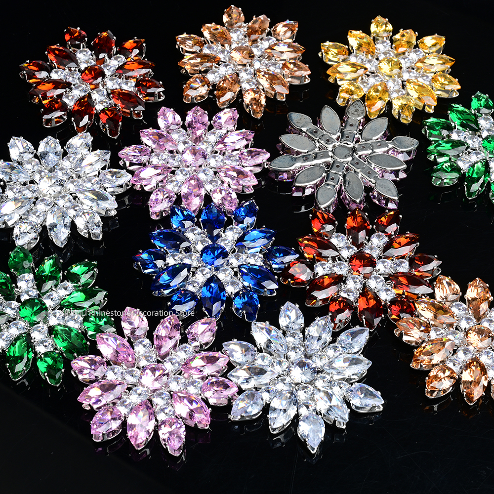 2Pcs Luxury Zircon Crystal Fla – Embellishment Glue Craft Bewertung und Preis