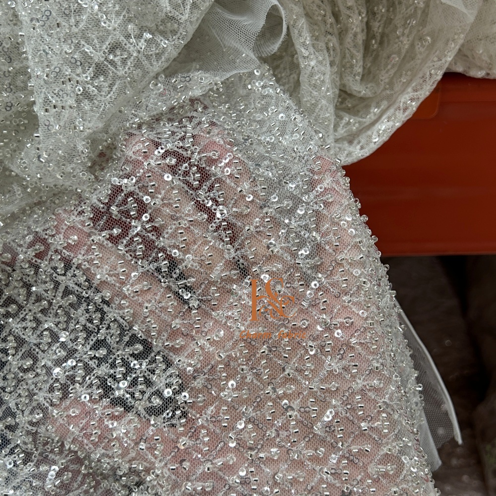 High-end lace embroidery beadi – Crystal Mesh Fabric Bewertung und Preis