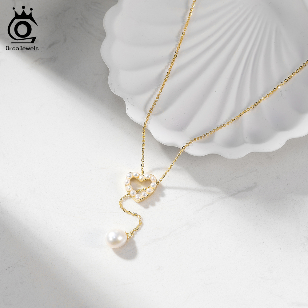 ORSA JEWELS S925 Love Heart Pe – Pearl Trim Chain Bewertung und Preis