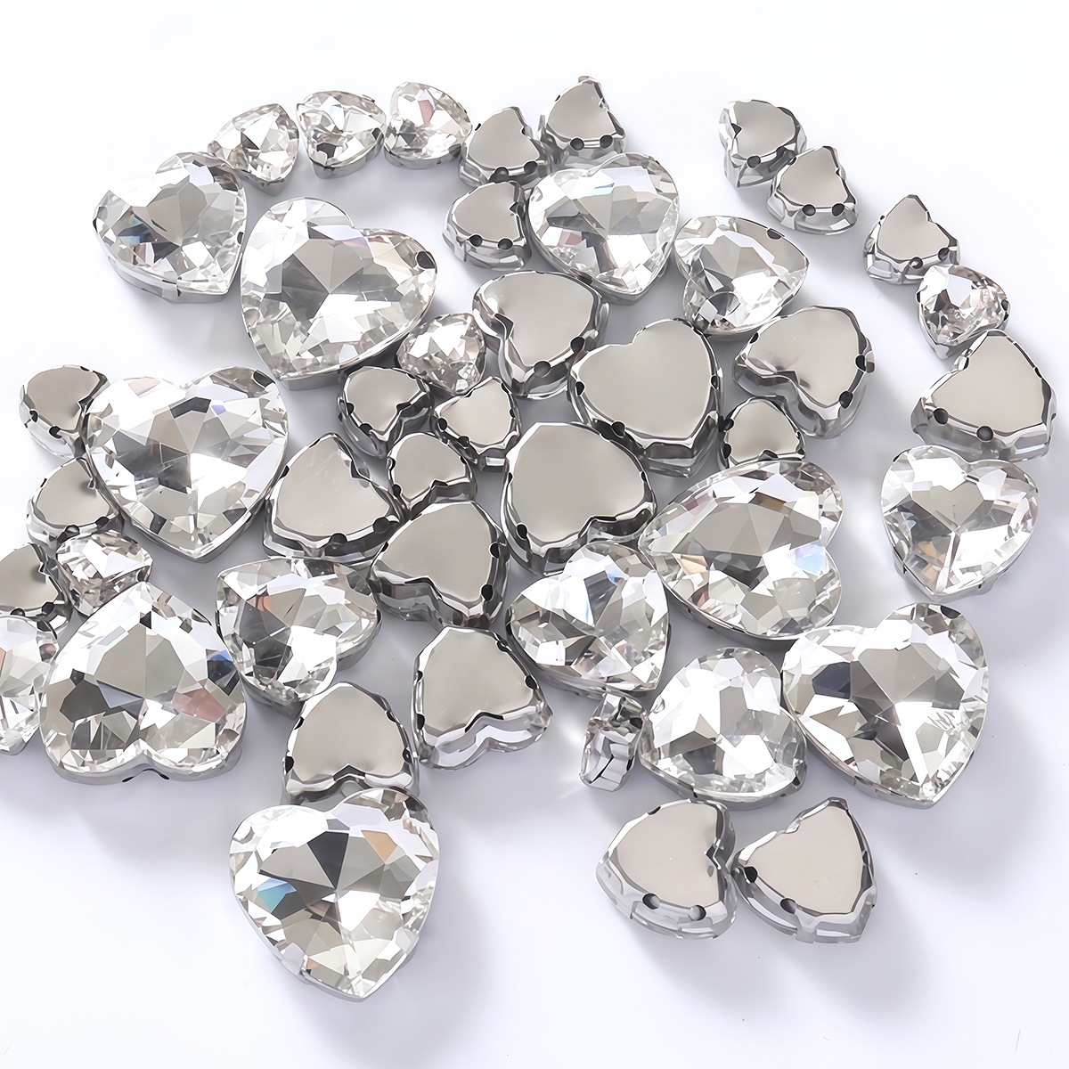 Heart Shape Glass Rhinestones  – Sew On Rhinestone Bewertung und Preis