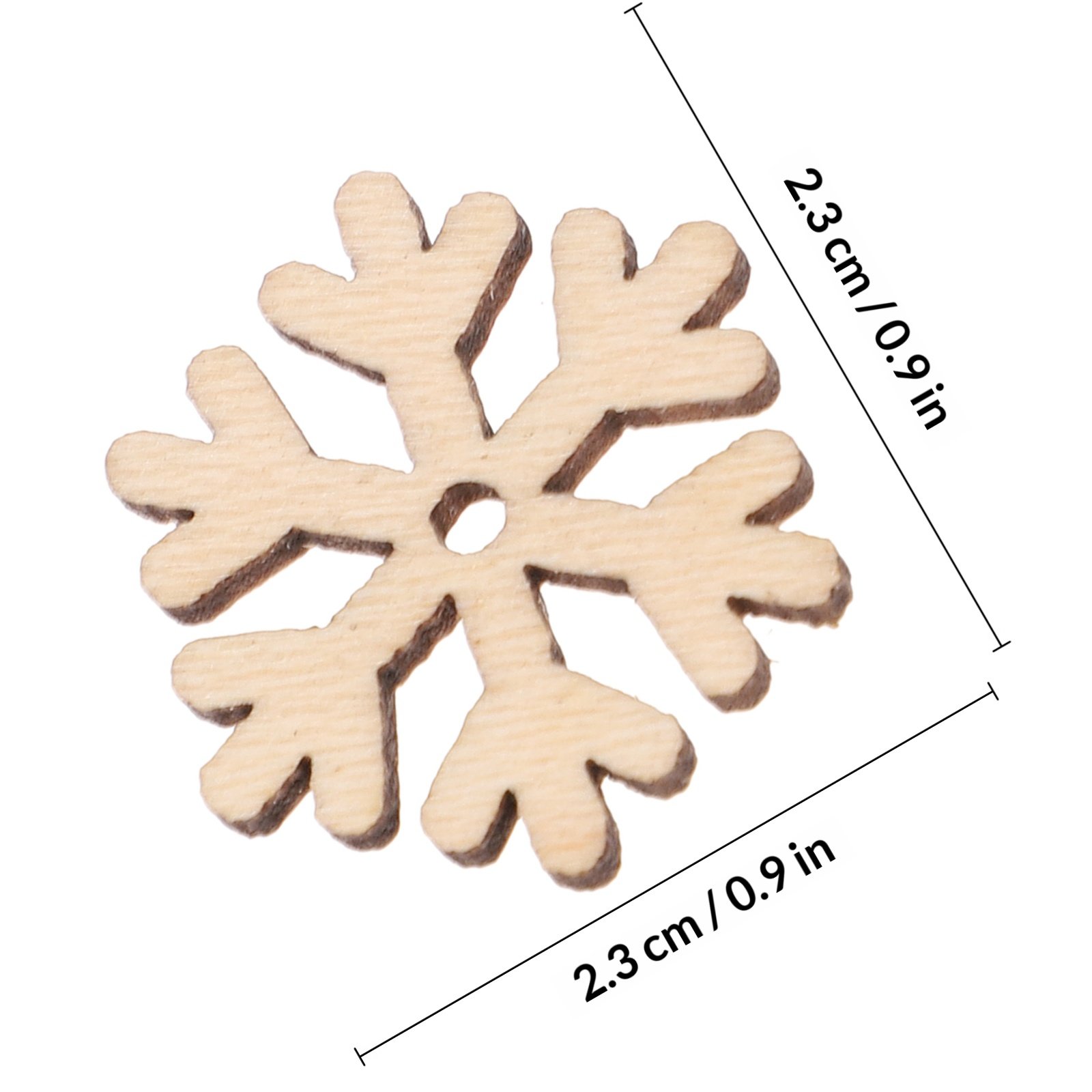 100Pcs Wooden Snowflakes Ornam – Christmas Craft Embellishment Bewertung und Preis