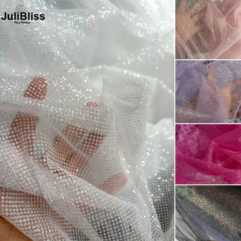 Shimmering White Glitter Tulle – Sequin Fabric Panel Bewertung und Preis
