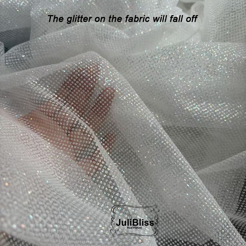 Shimmering White Glitter Tulle – Sequin Fabric Panel Bewertung und Preis