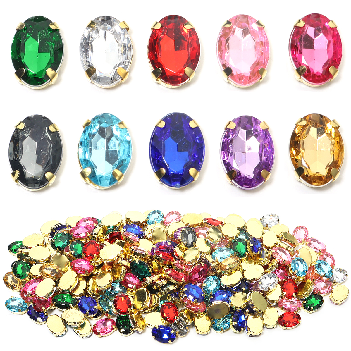 50pcs Gold Color Stainless Ste – Sew On Rhinestone Bewertung und Preis