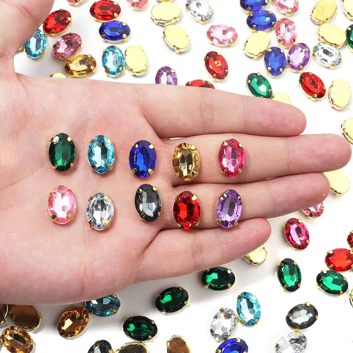 50pcs Gold Color Stainless Ste – Sew On Rhinestone Bewertung und Preis