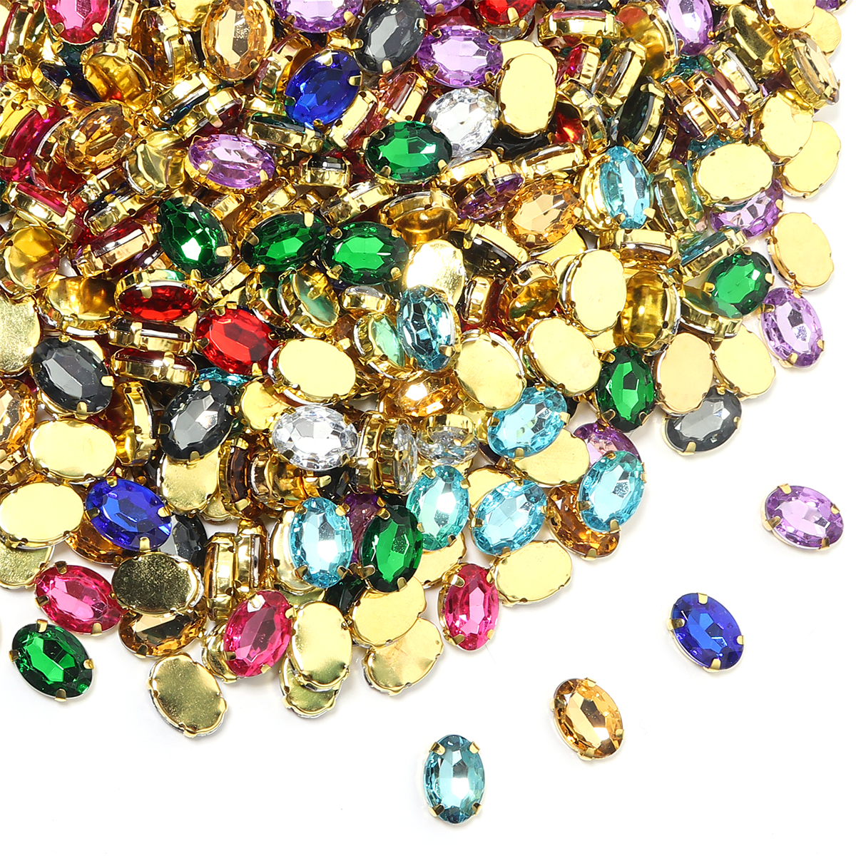50pcs Gold Color Stainless Ste – Sew On Rhinestone Bewertung und Preis