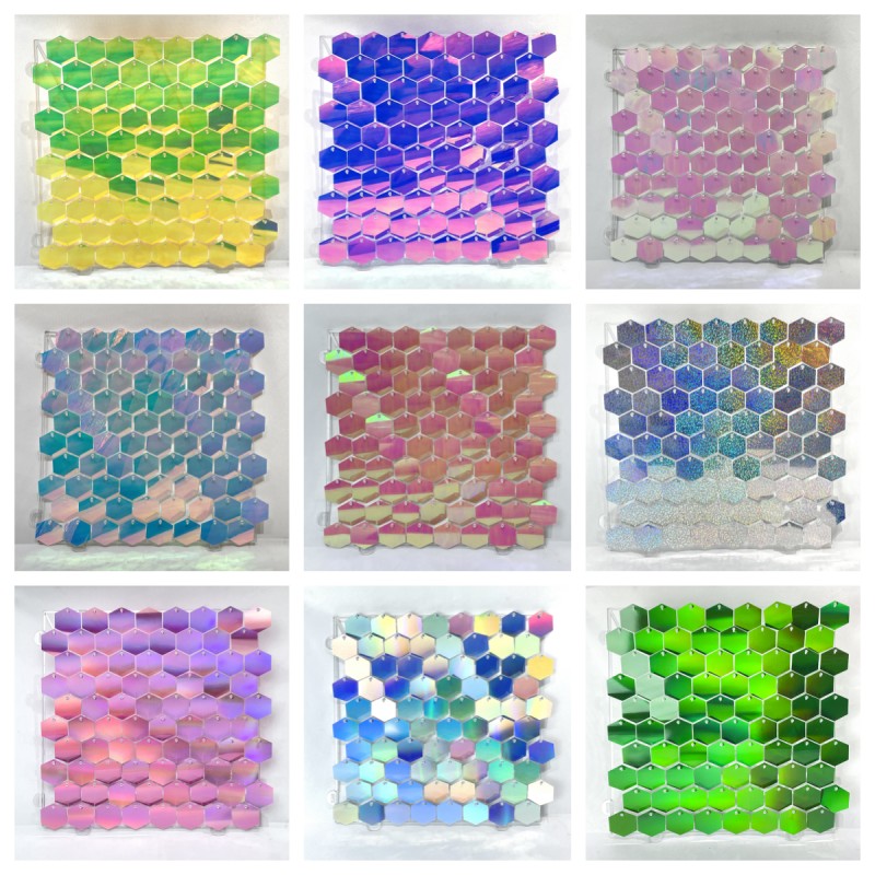 1pc Hexagon Sequin Backdrop Pa – Sequin Fabric Panel Bewertung und Preis
