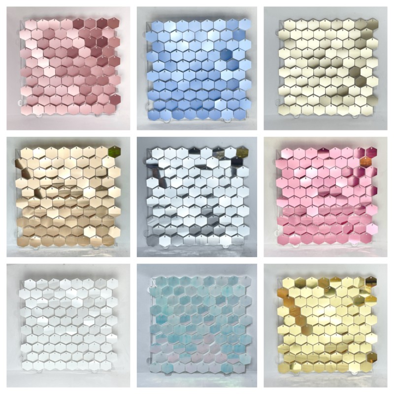 1pc Hexagon Sequin Backdrop Pa – Sequin Fabric Panel Bewertung und Preis