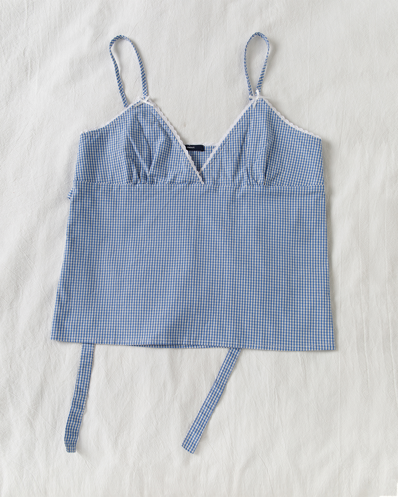 Blue Plaid Shorts 2 Piece Set  – Elastic Lace Trim Bewertung und Preis