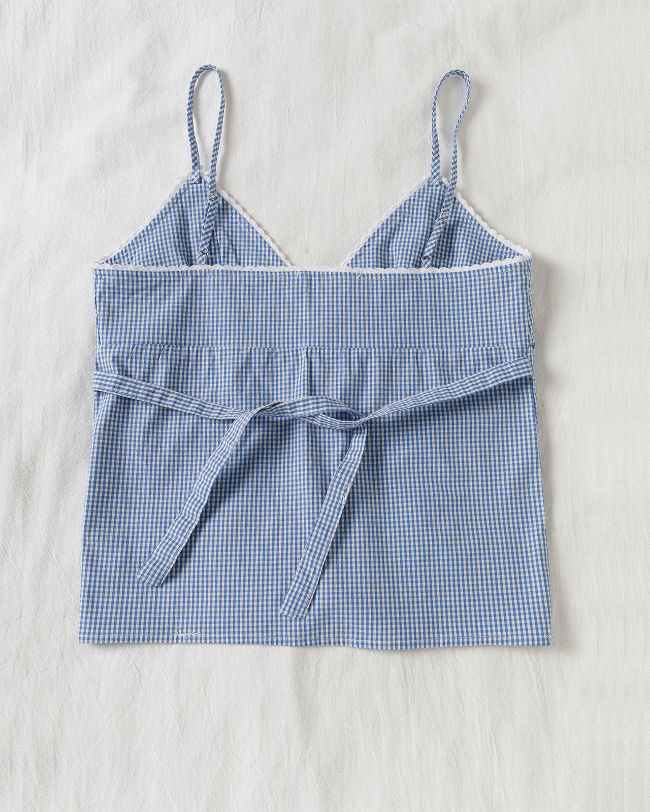 Blue Plaid Shorts 2 Piece Set  – Elastic Lace Trim Bewertung und Preis