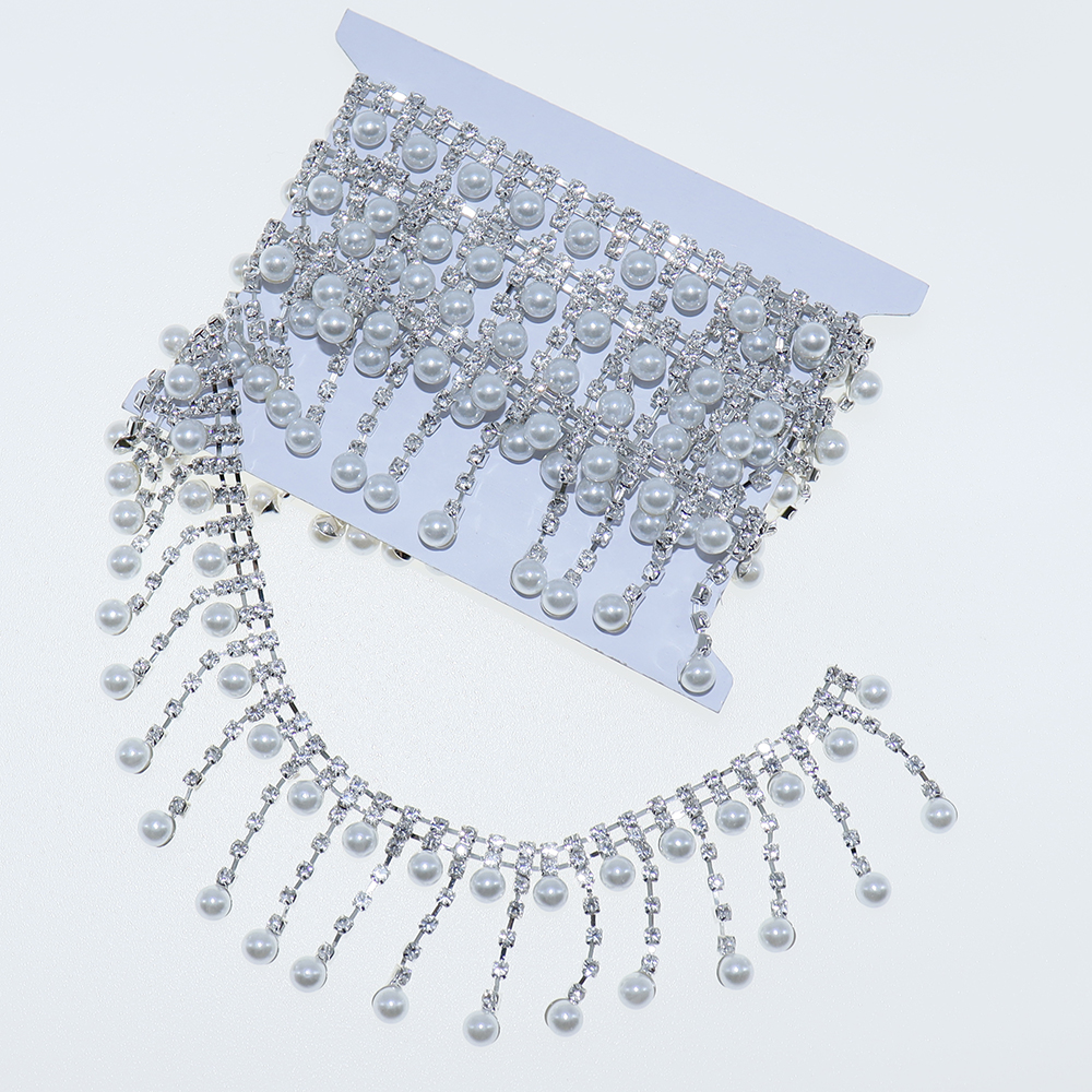 Crystal Rhinestone Pearl Trim  – Pearl Trim Chain Bewertung und Preis