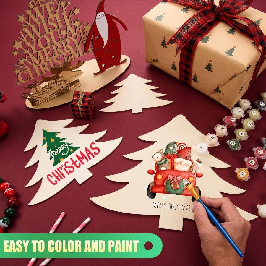 Wooden Ornaments Craft Predril – Christmas Craft Embellishment Bewertung und Preis