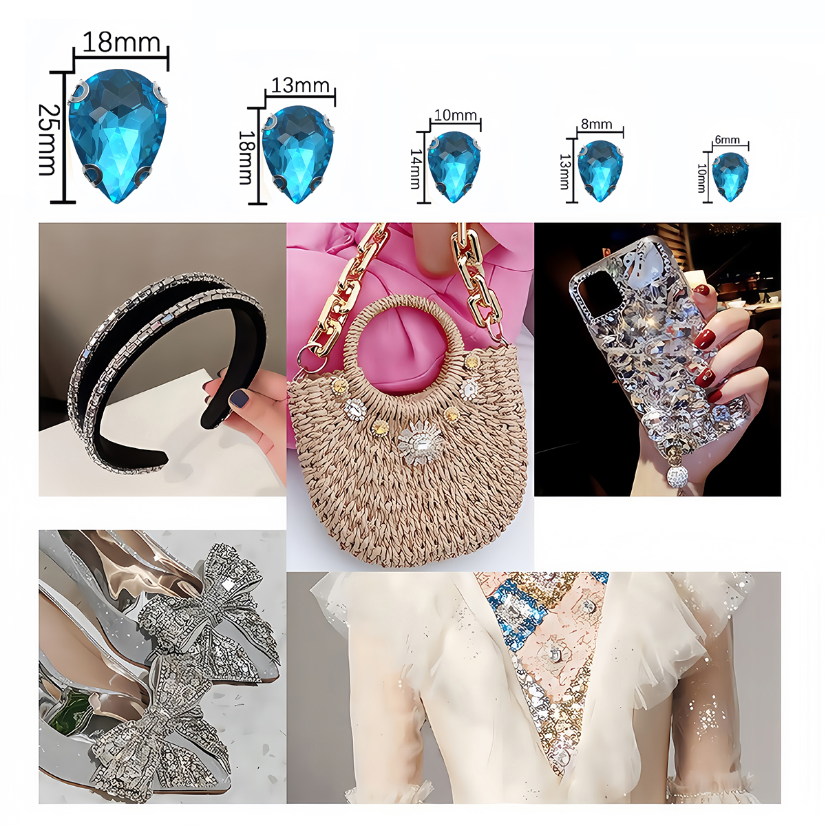 Water Drop Crystal Glass Rhine – Sew On Rhinestone Bewertung und Preis